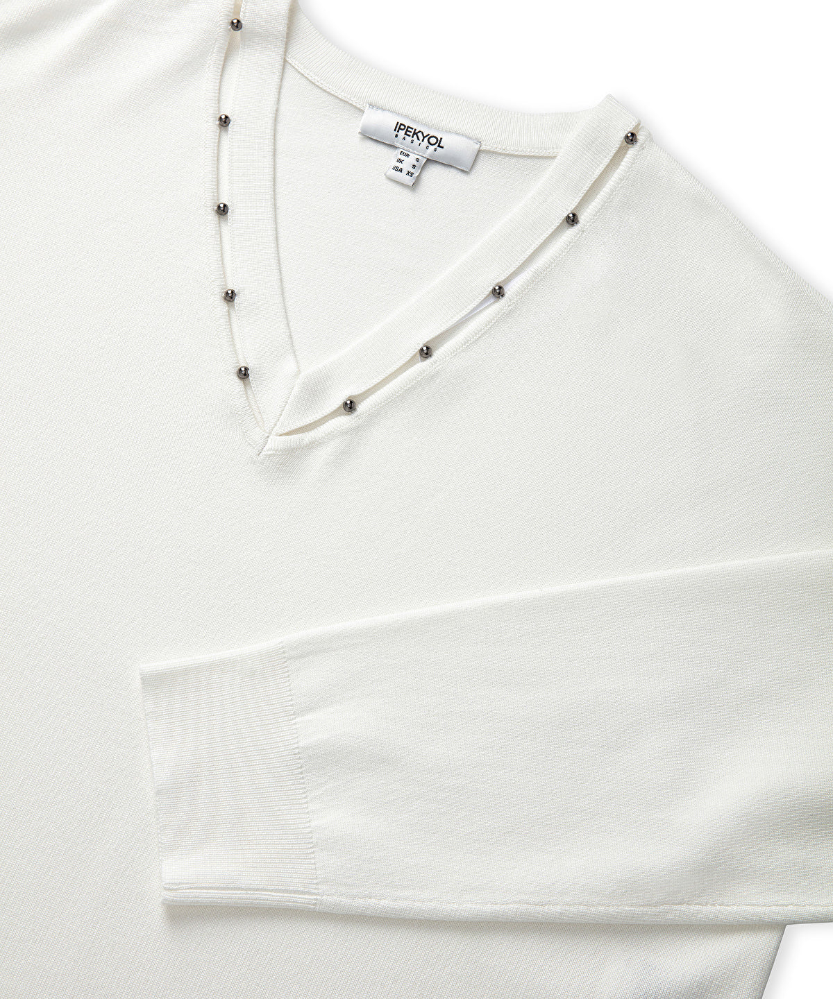 Embellished Cutout Knit Sweater