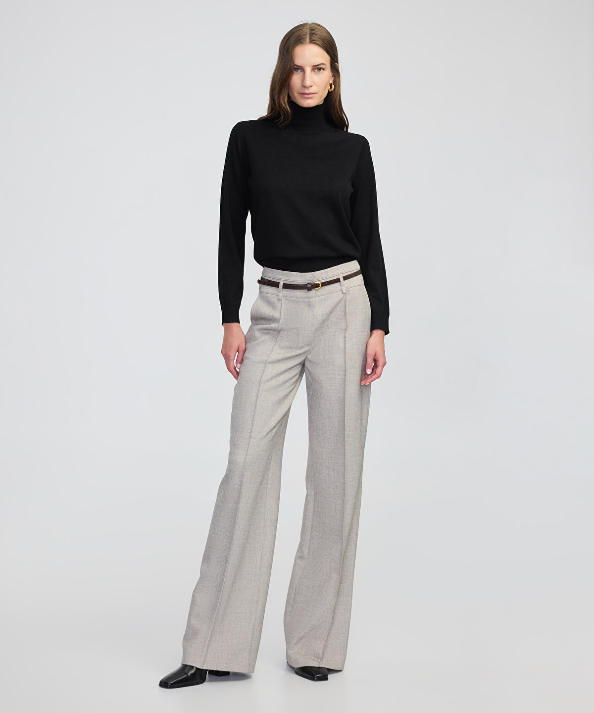 Fine Knit Wool-Blend Top