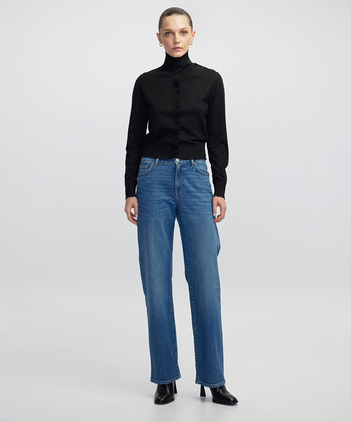 Rhinestone Knit Cardigan