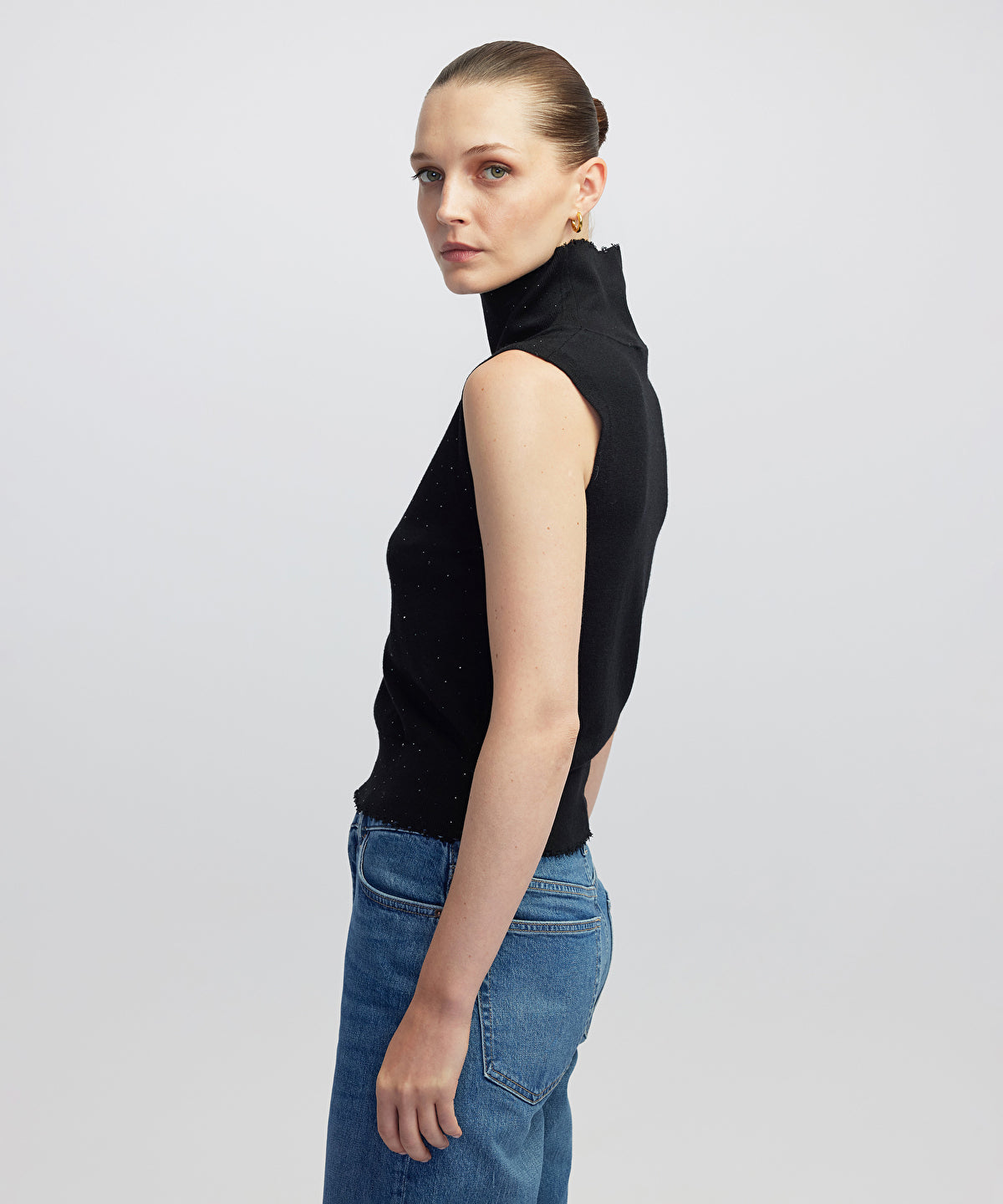 Zoomed Rhinestone Knit Top