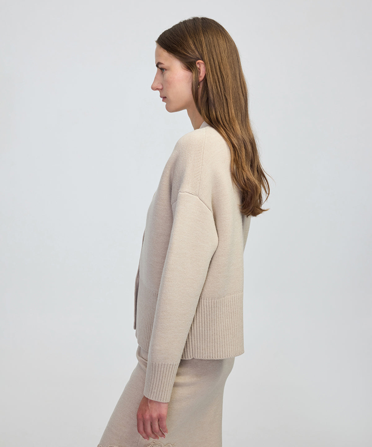 Metal Button Knit Cardigan