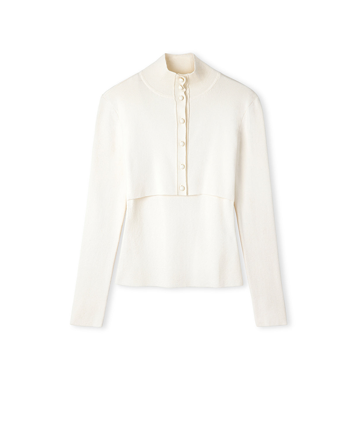 Layered-Effect Knit Top