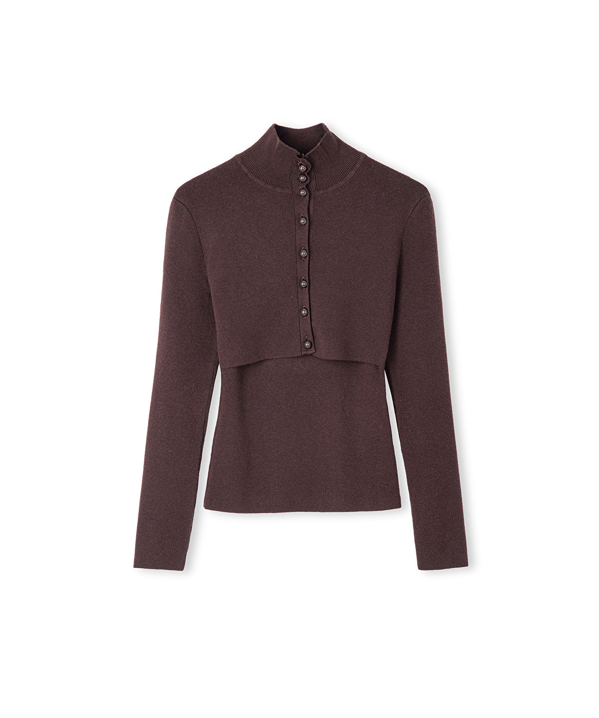 Layered-Effect Knit Top