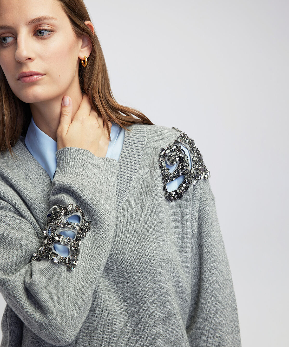 Embellished Knit Sweater