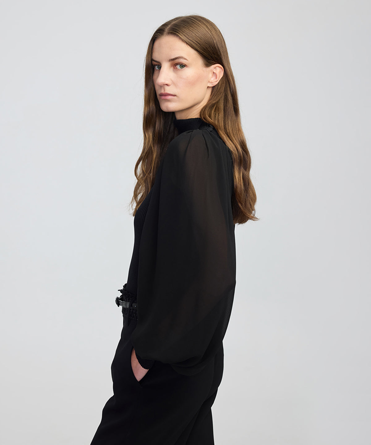 Mixed Media Knit Top