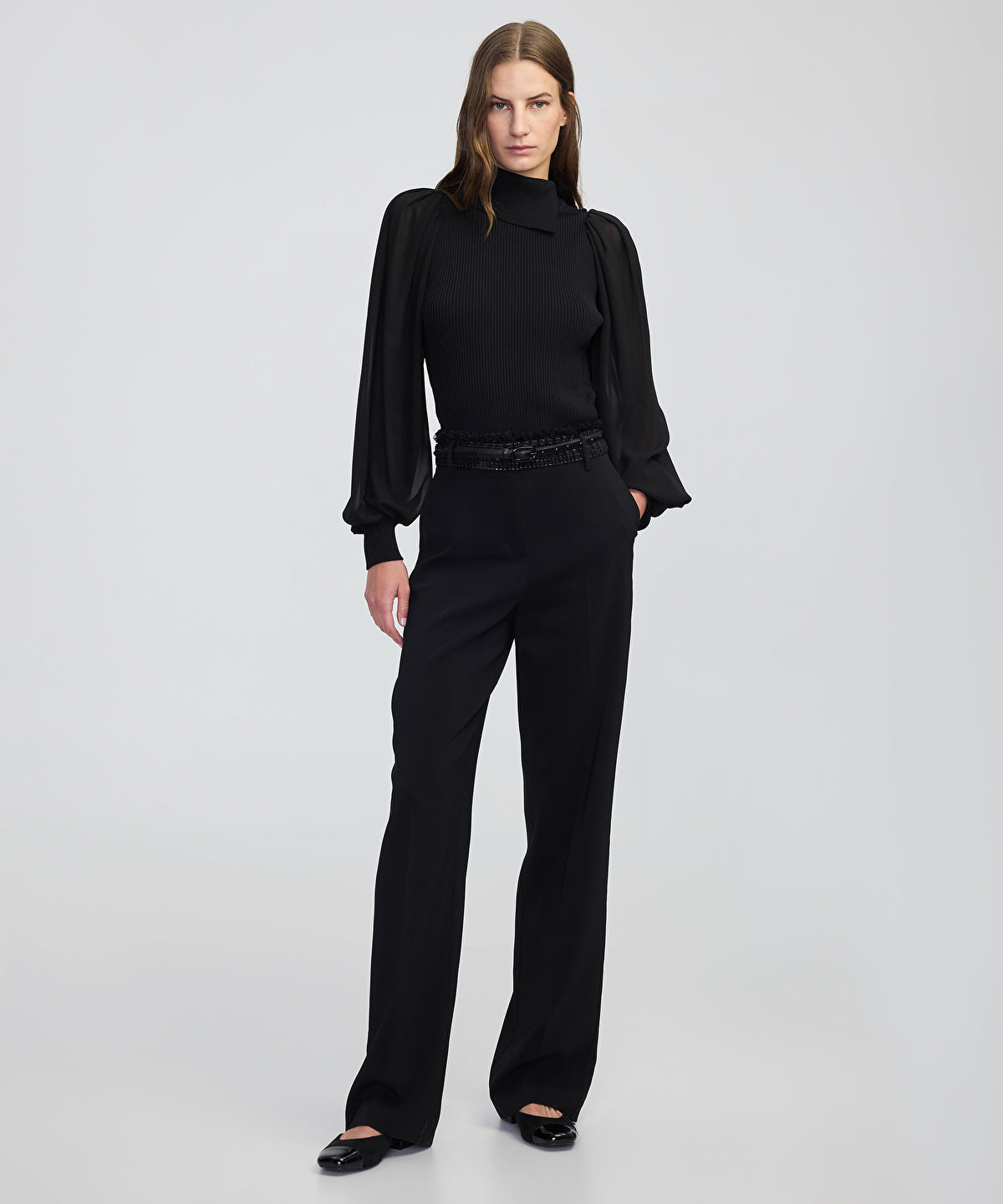 Mixed Media Knit Top