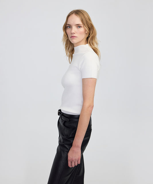 High-Neck Knit Top