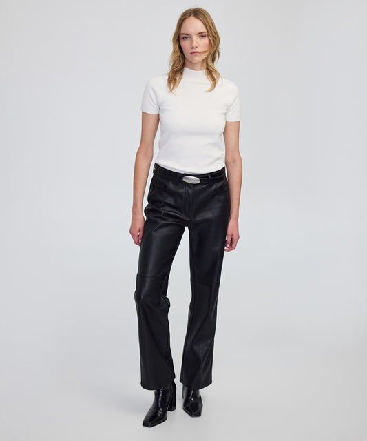High-Neck Knit Top