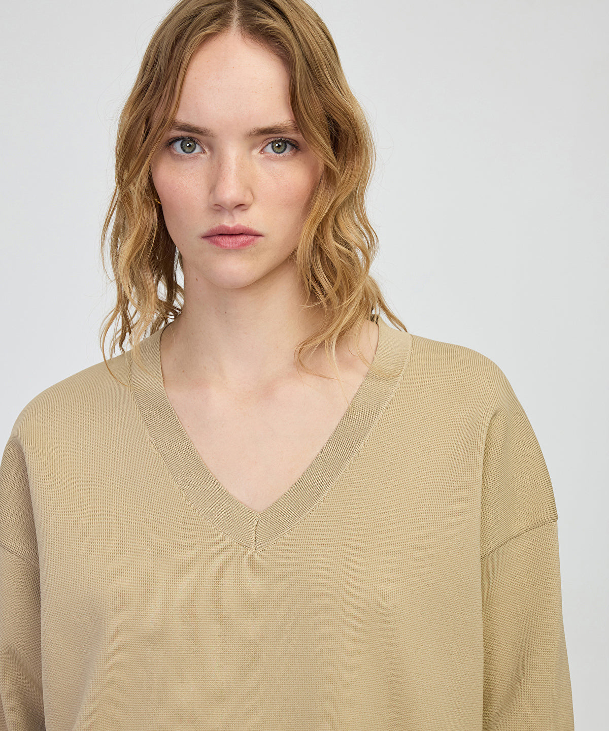 V-Neck Basic Knit Sweater