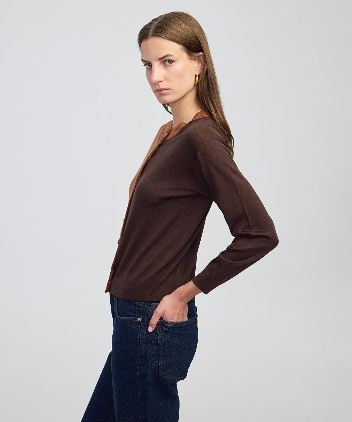 Layered Knit Cardigan