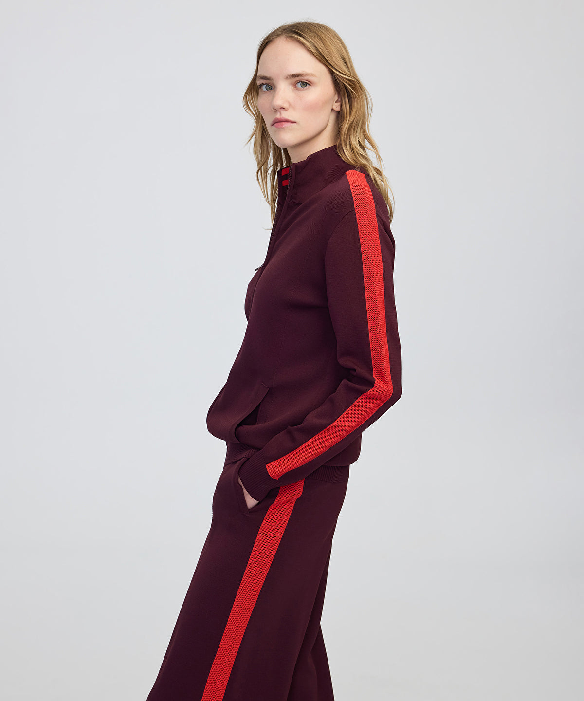 Color-Block Knit Sweatshirt