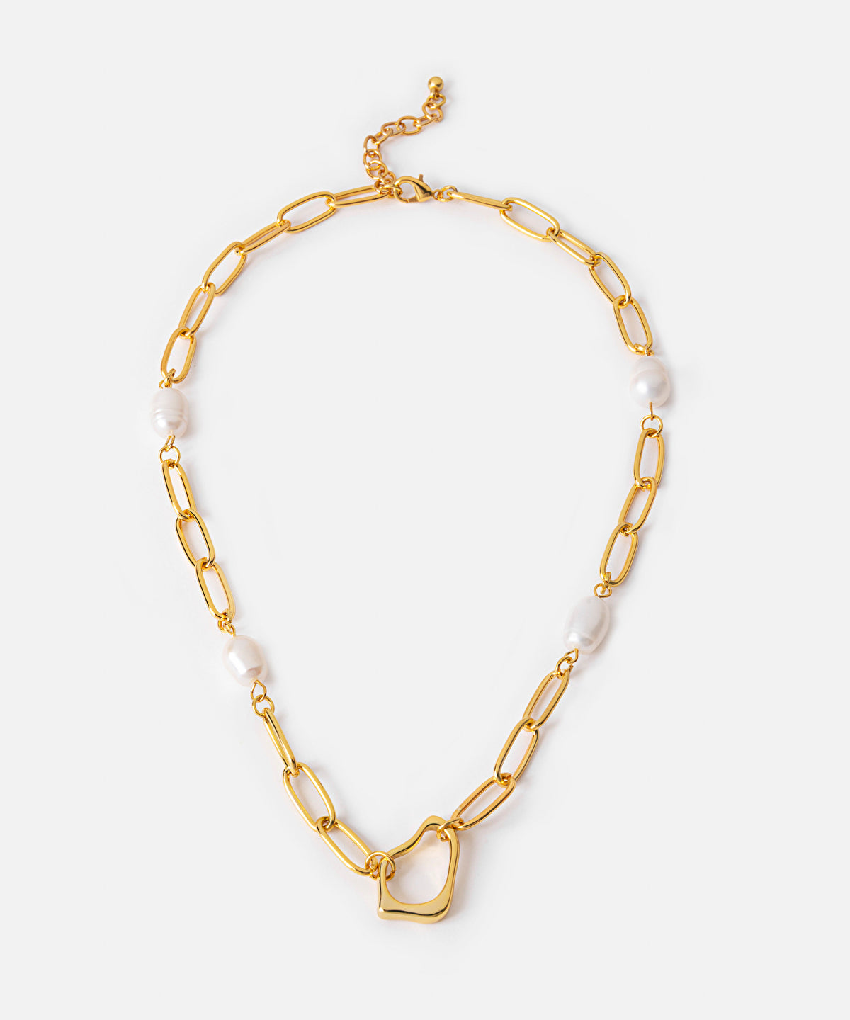 Chain Necklace with Faux Pearl
