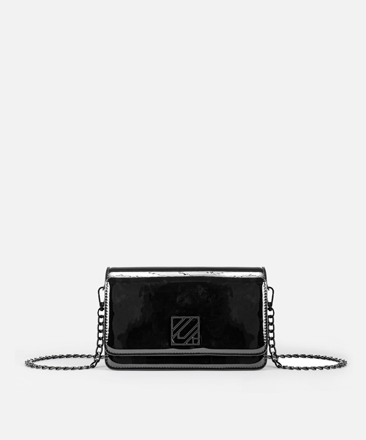 Zoomed Shiny Bag with Monogram Buckle