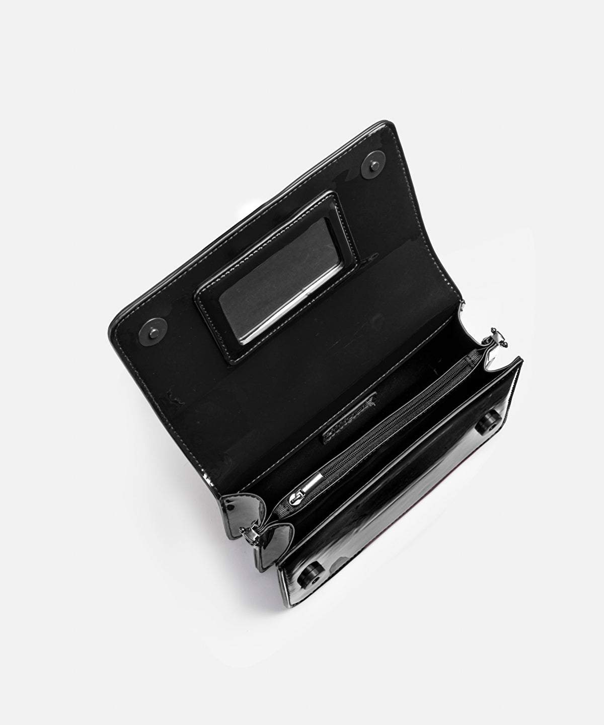 Shiny Bag with Monogram Buckle