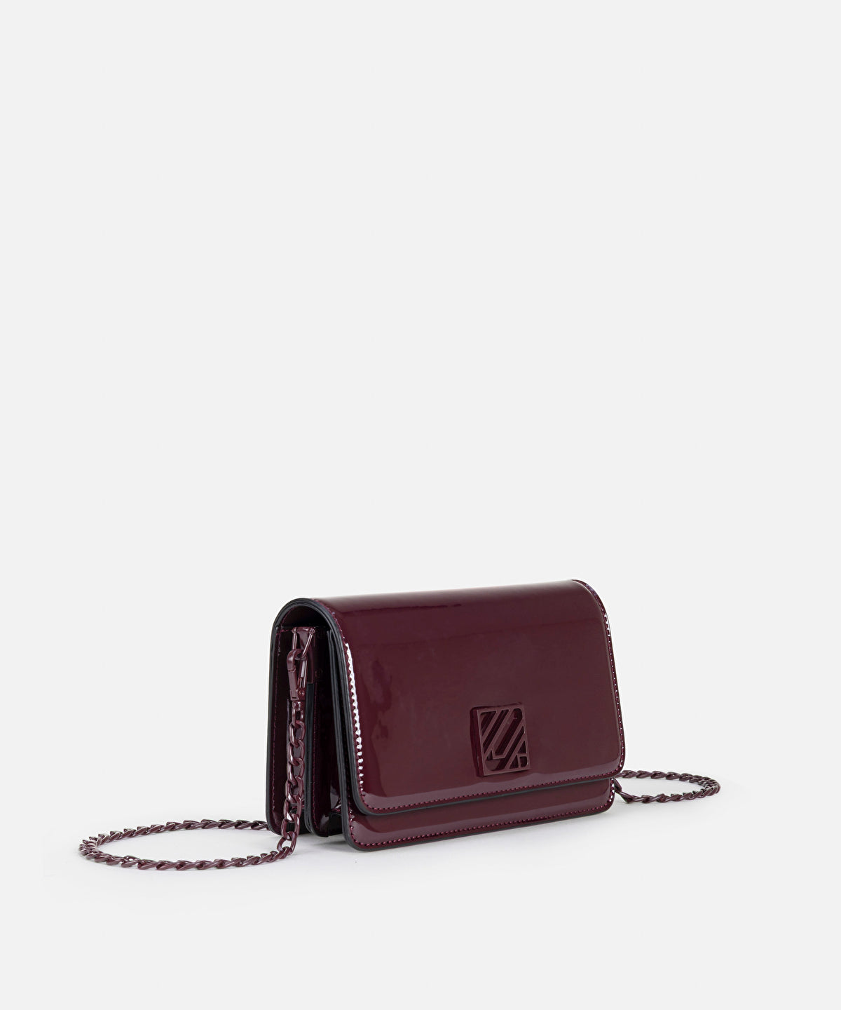 Shiny Bag with Monogram Buckle