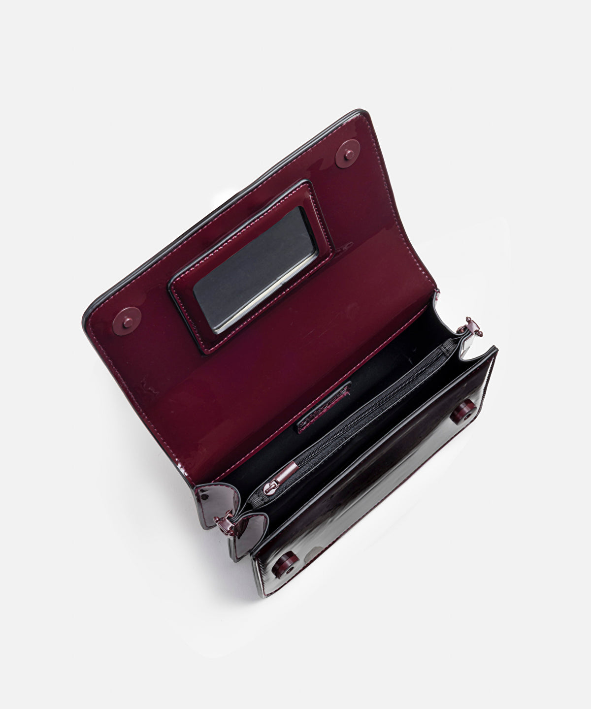 Shiny Bag with Monogram Buckle