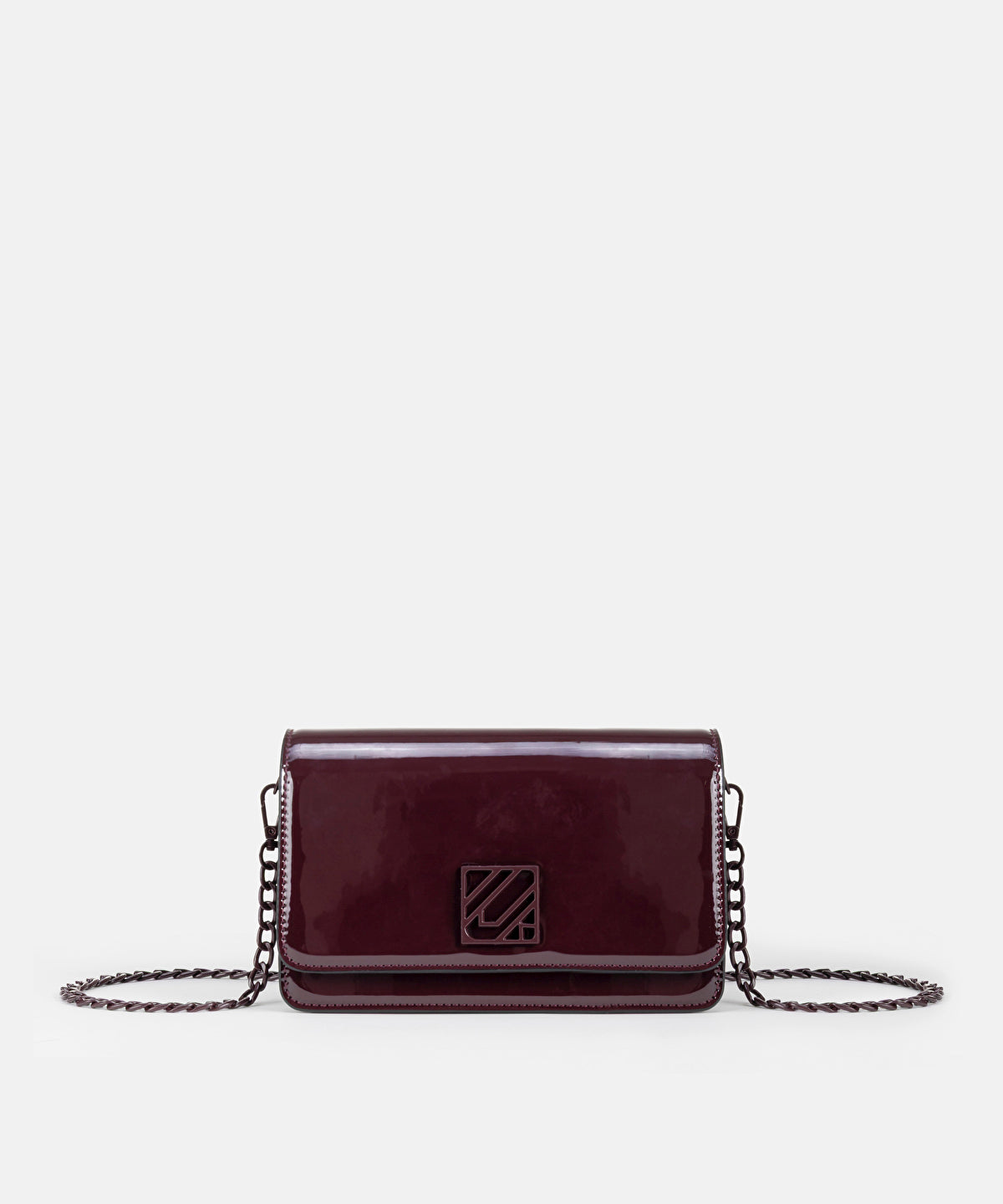 Shiny Bag with Monogram Buckle