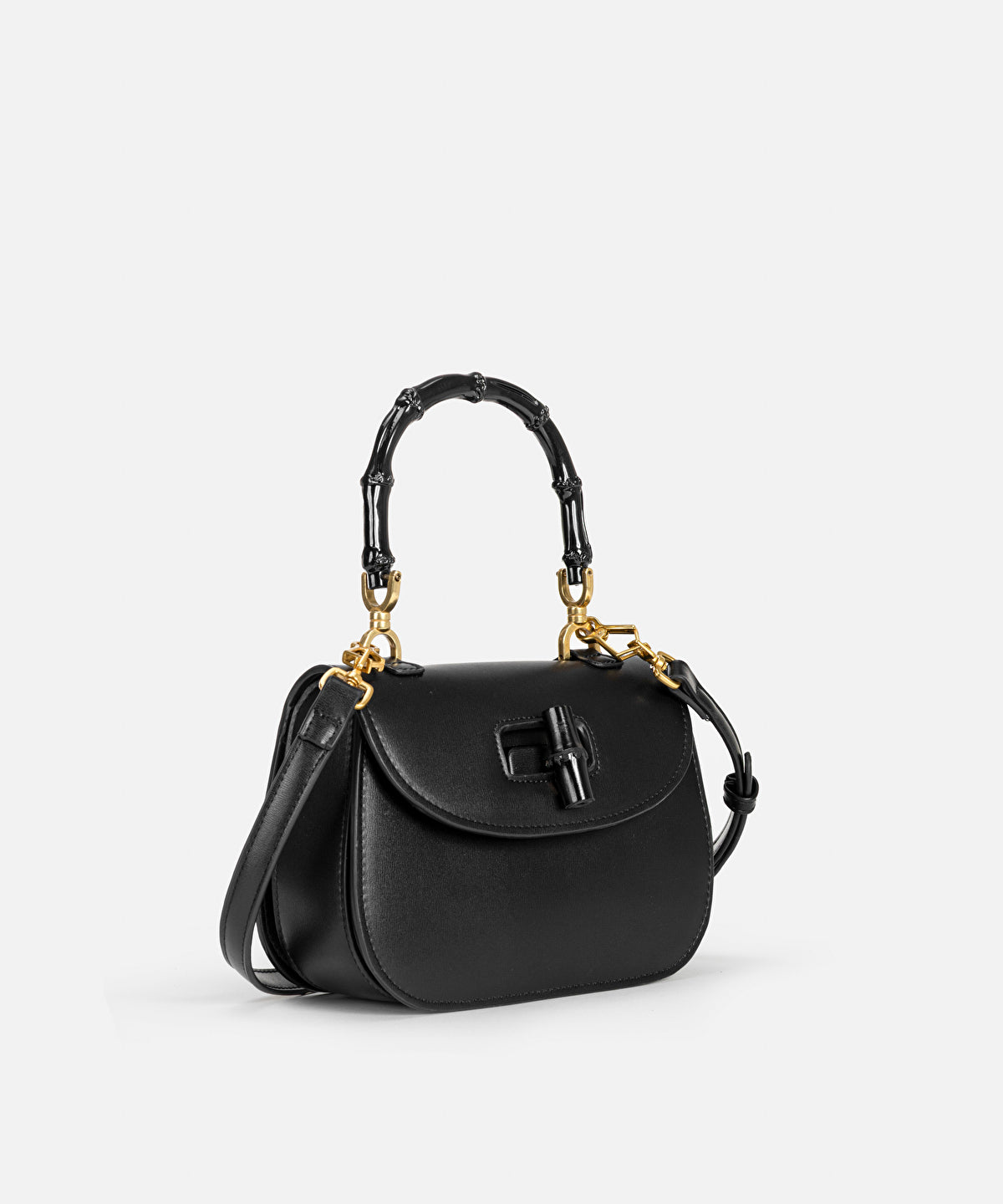 Leather-Effect Flap Bag