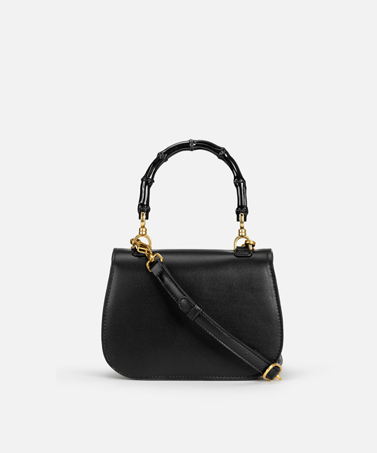 Leather-Effect Flap Bag