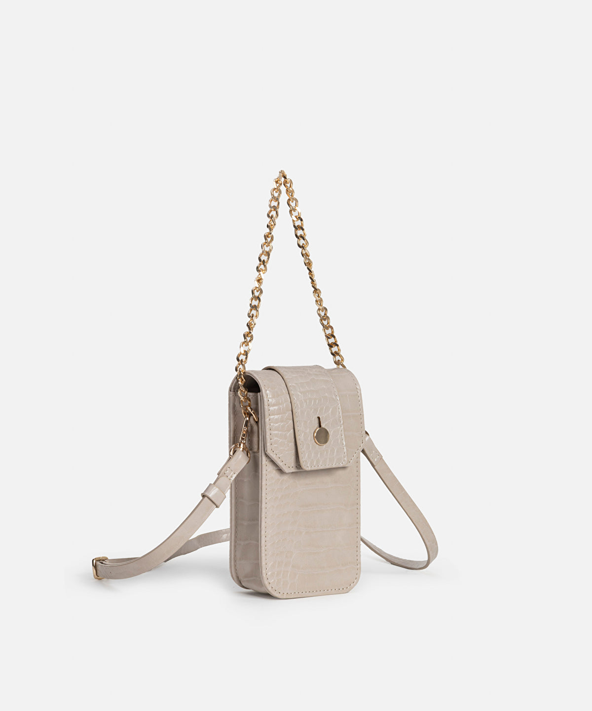Croc-Effect Double Handle Bag