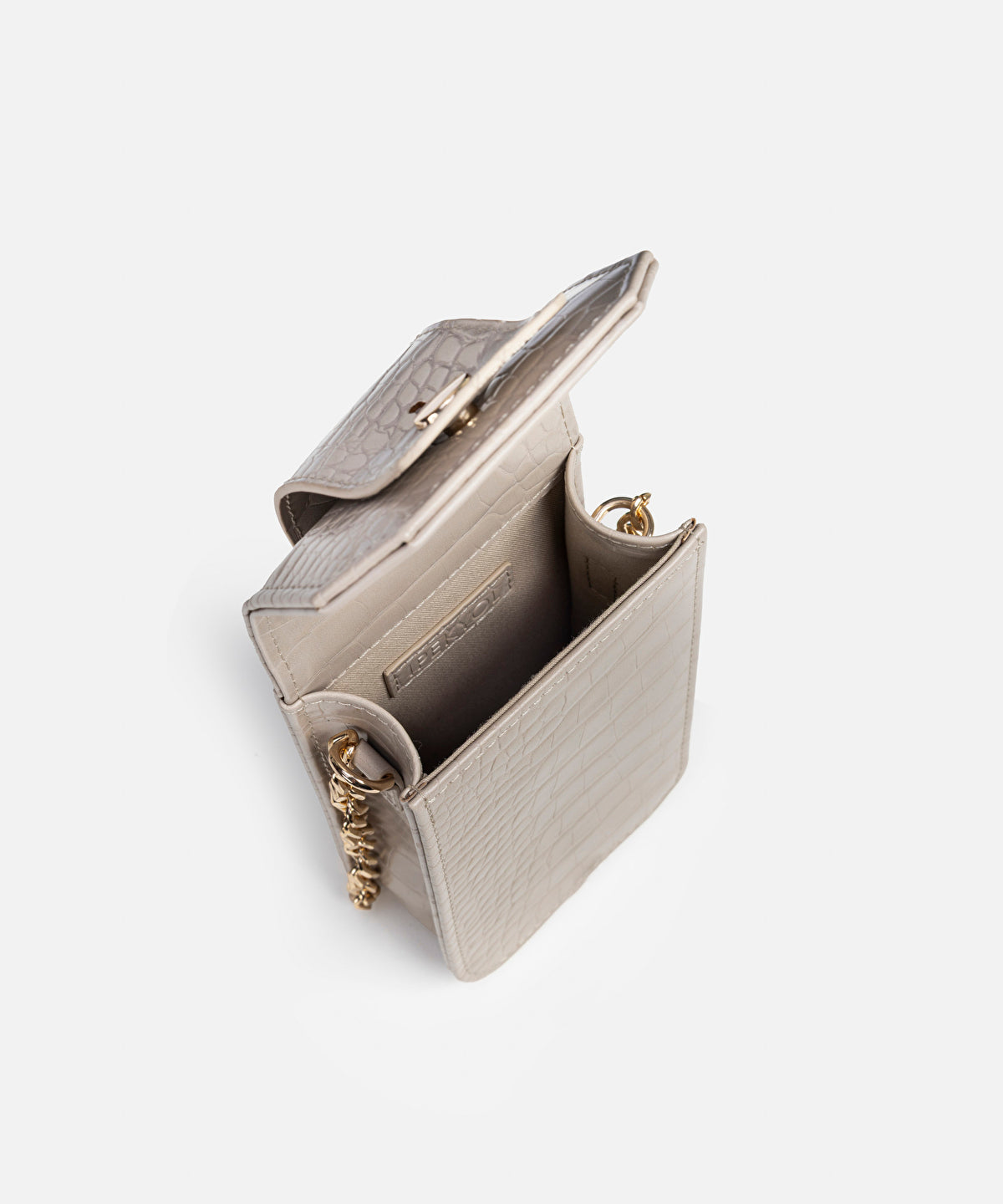 Croc-Effect Double Handle Bag