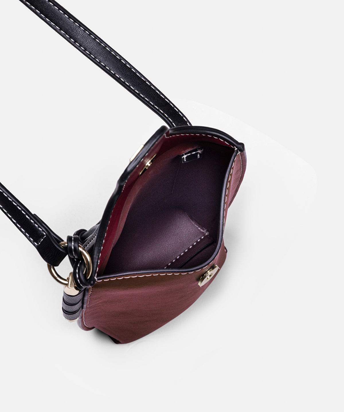 Zoomed Monogram Buckle Color-Block Bag
