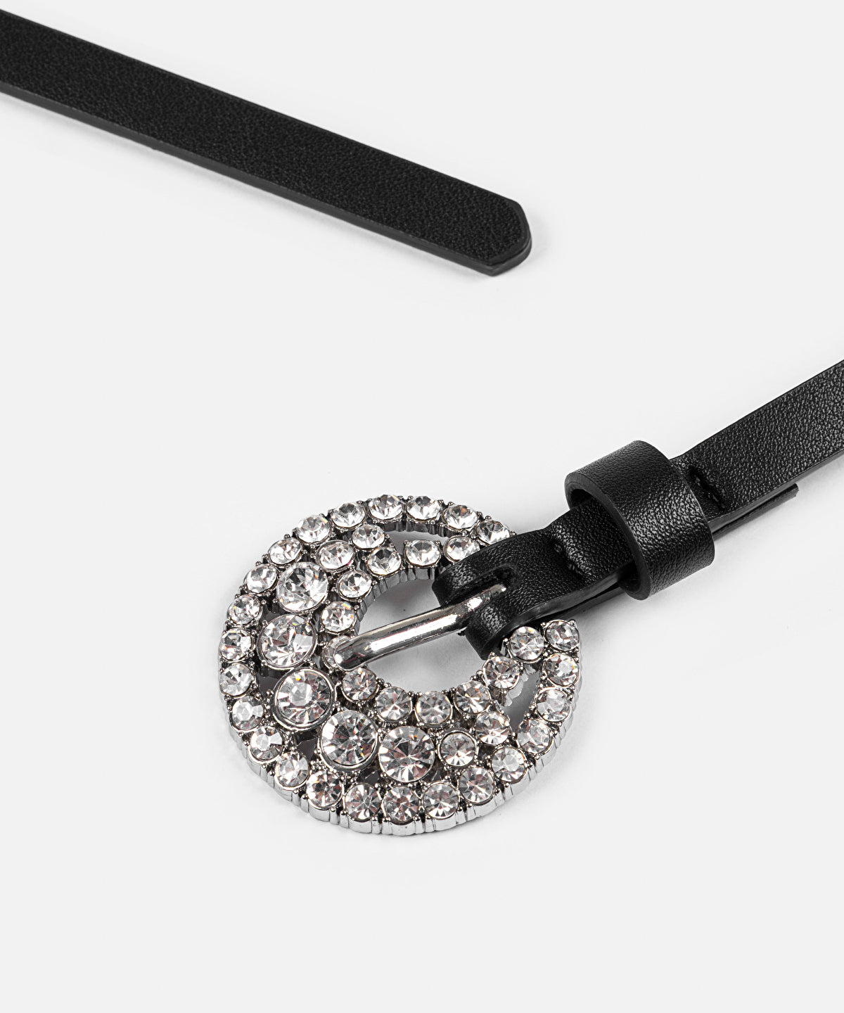 Rhinestone Buckle Belt