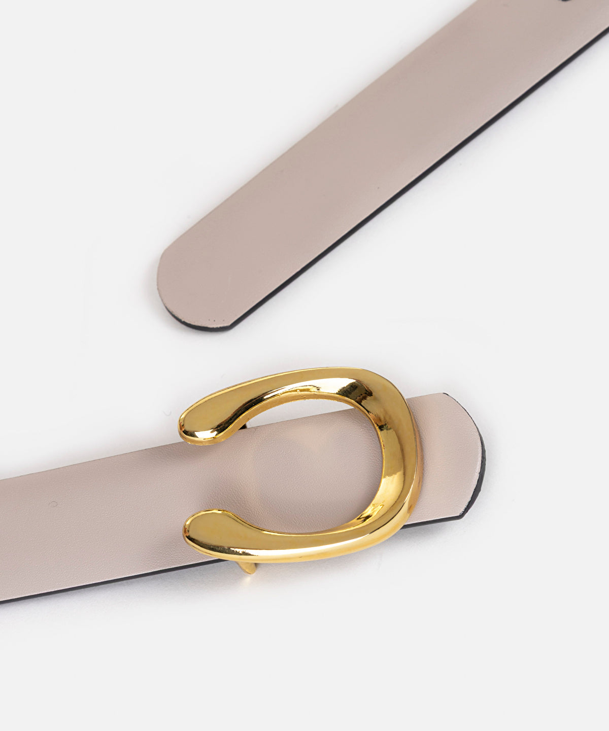 Zoomed Leather-Effect Belt with Buckle