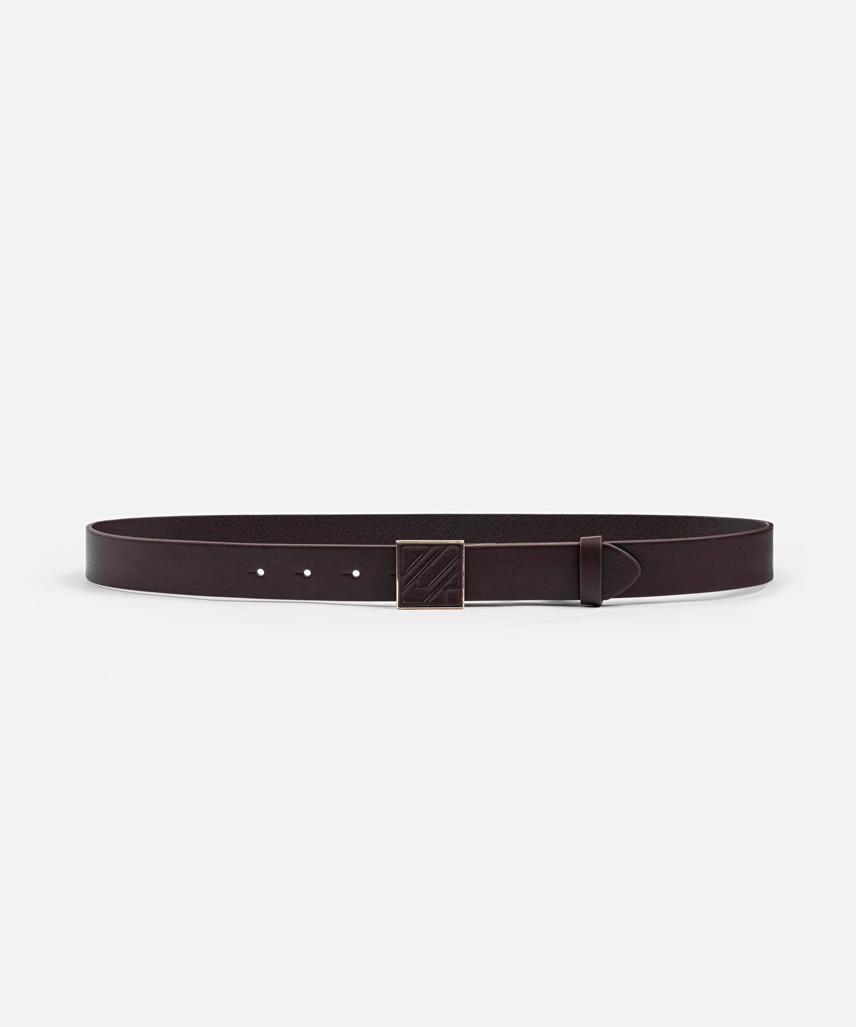 Monogram Buckle Leather-Effect Belt