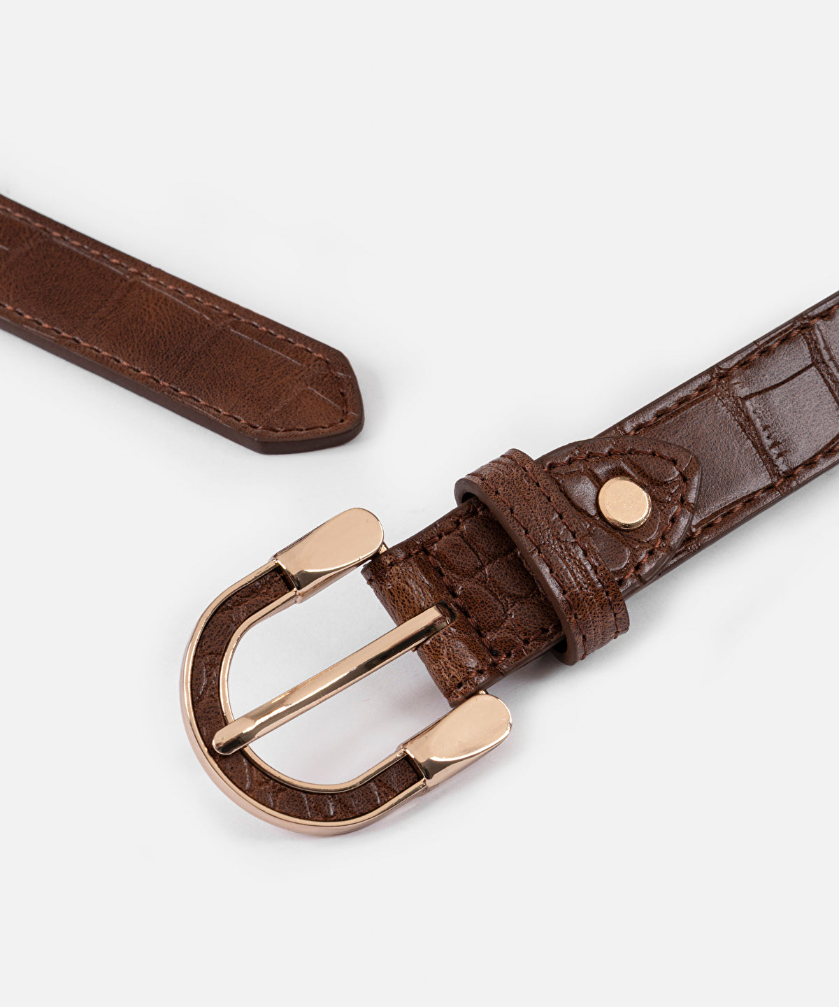 Textured Leather-Effect Belt