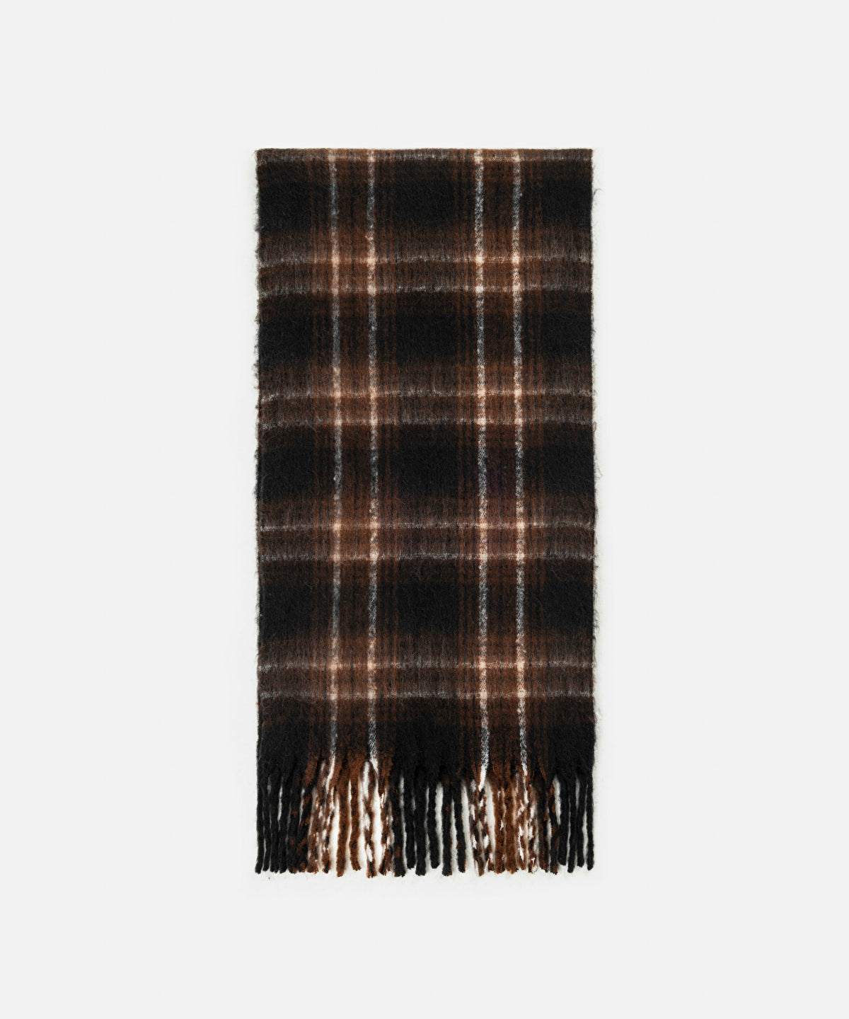 Fringed Plaid Scarf