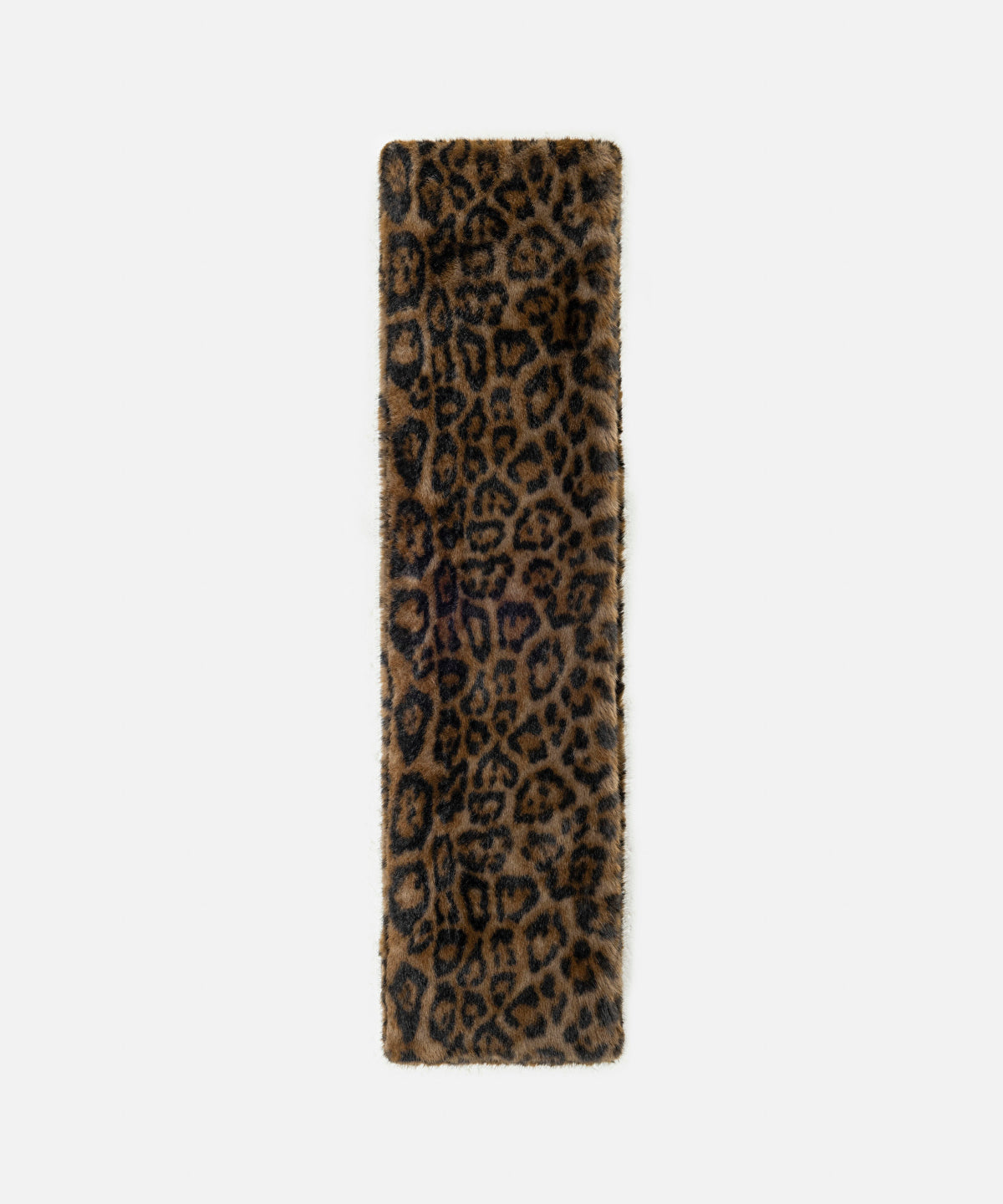 Leopard Print Faux Fur Scarf