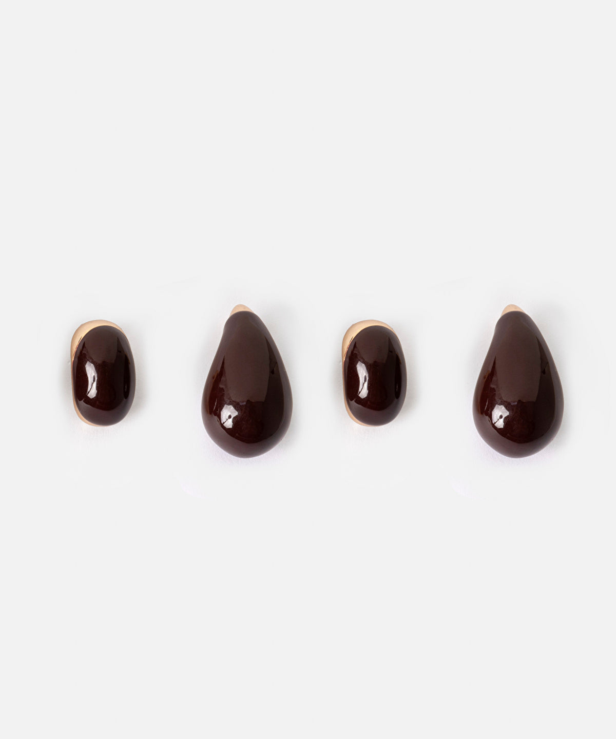 Zoomed Enamel Earrings Set