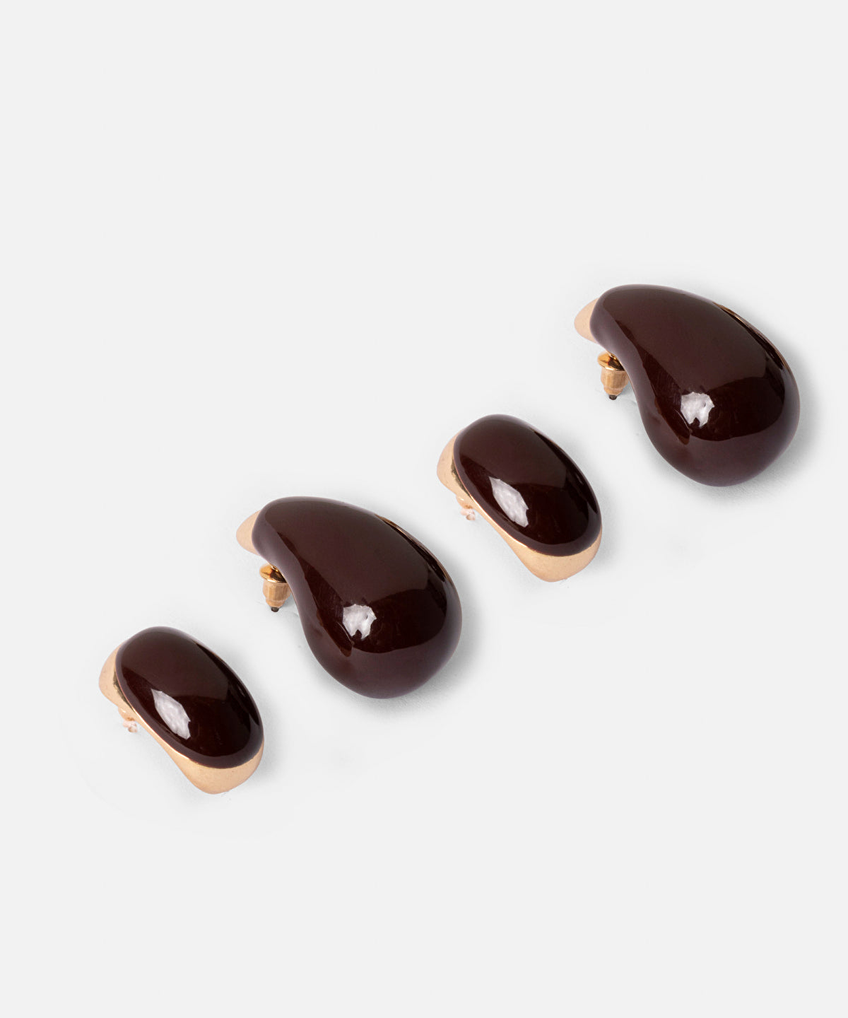 Zoomed Enamel Earrings Set