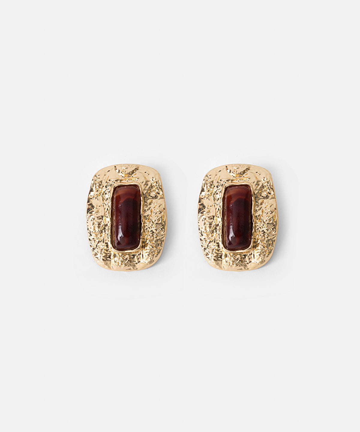 Zoomed Textured Contrast Earrings