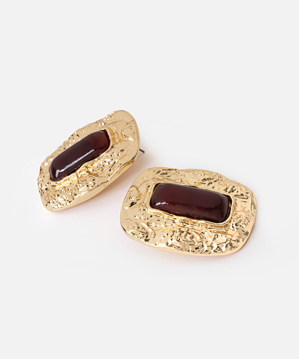 Zoomed Textured Contrast Earrings