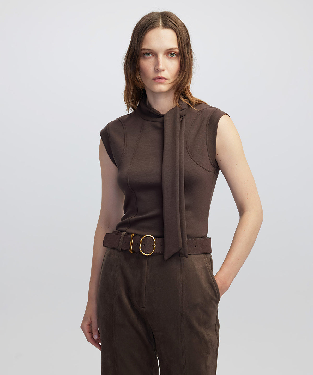 Scarf-Effect T-Shirt