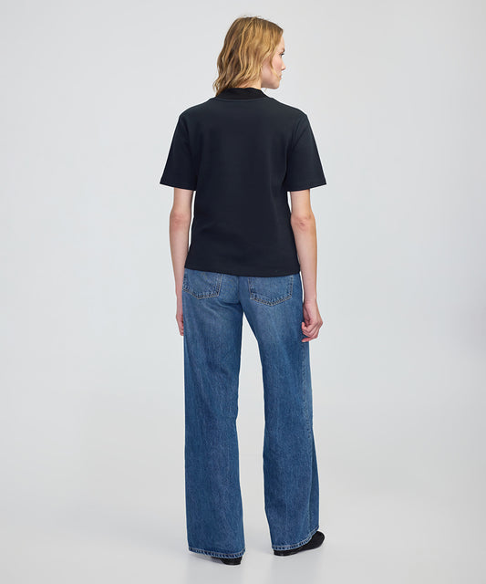 Ribbed Neck T-Shirt