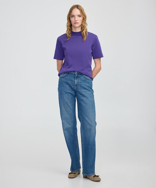 Ribbed Neck T-Shirt
