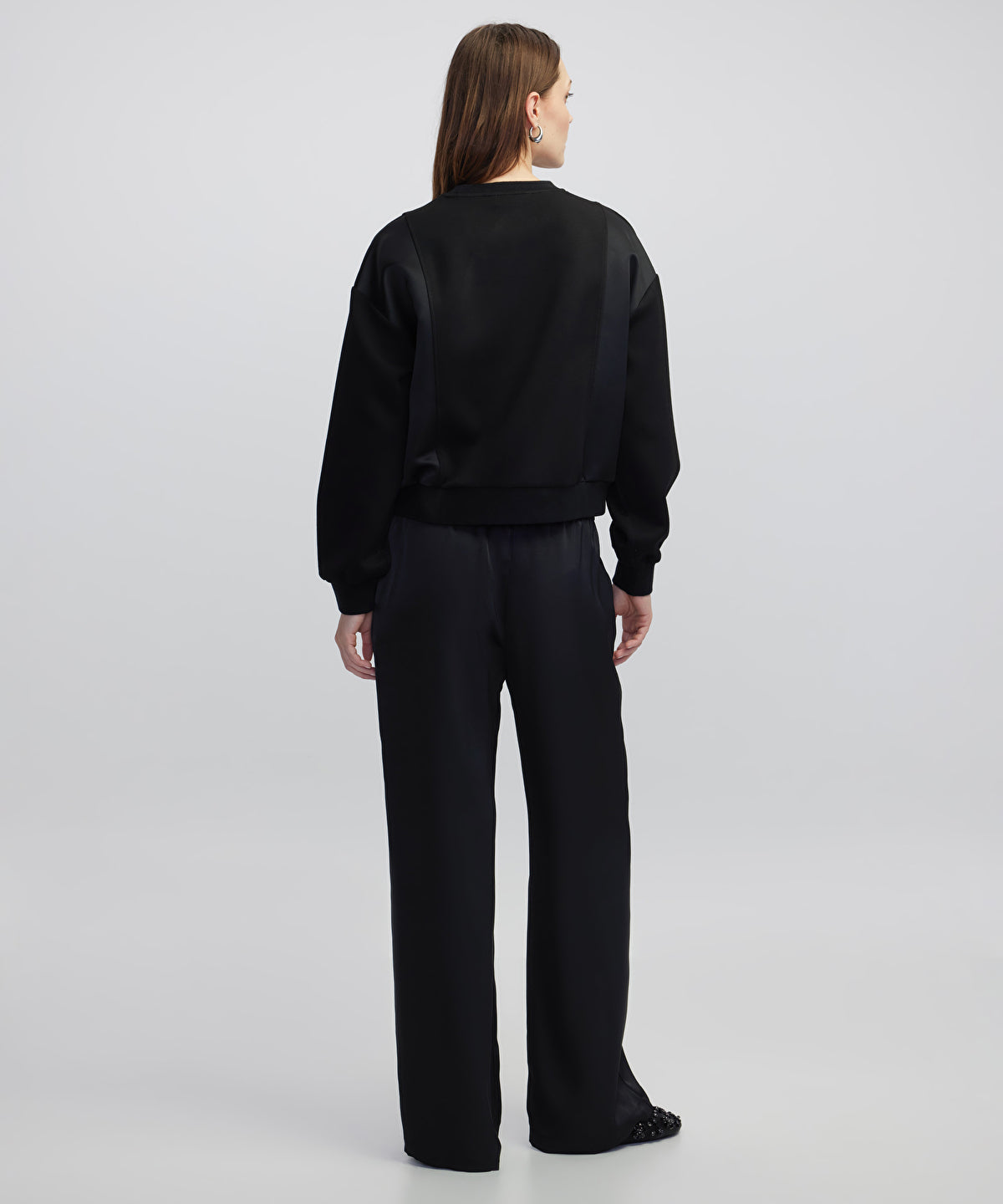 Contrast Textured Sweatshirt