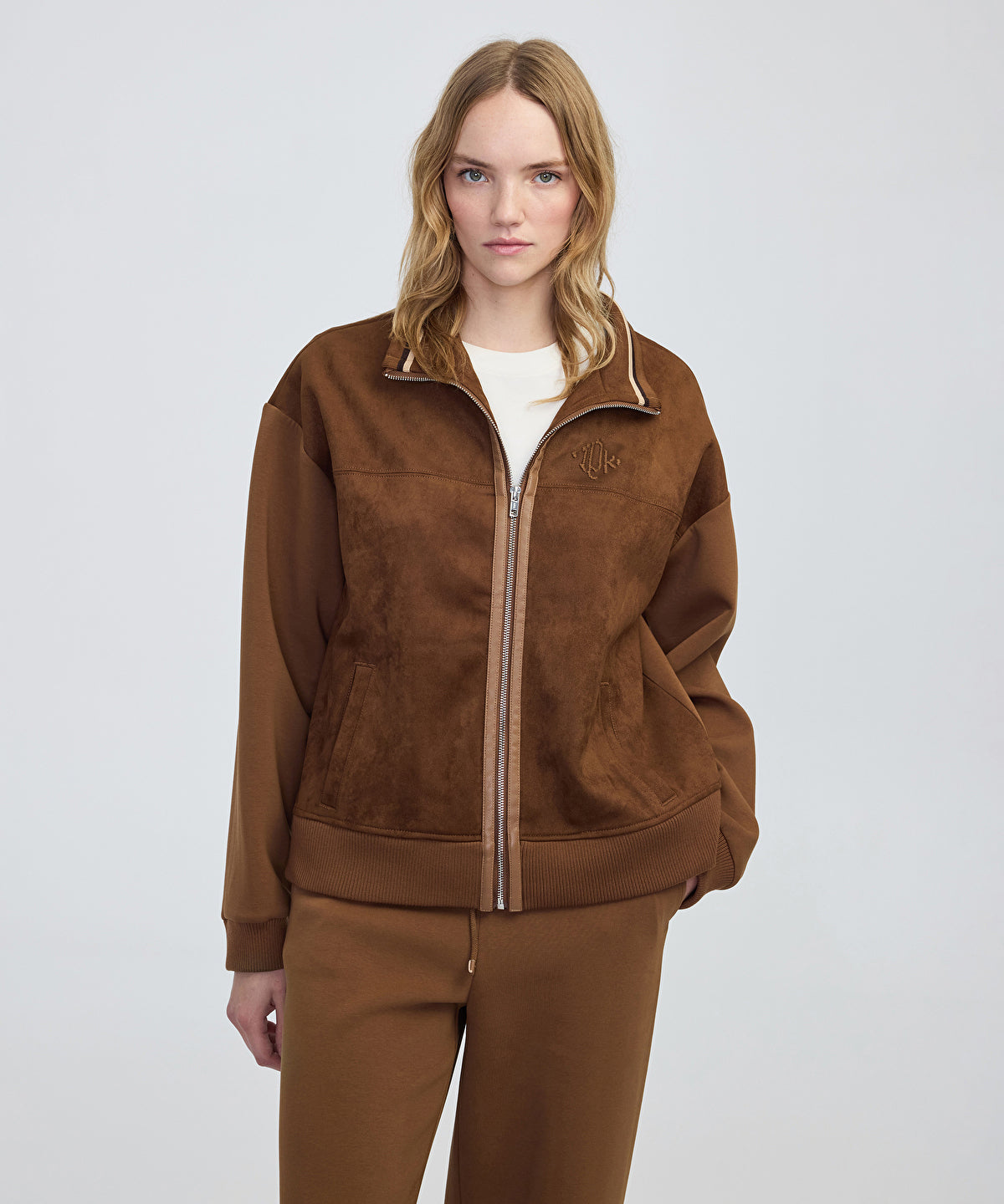 3D Monogram Embroidered Sweatshirt