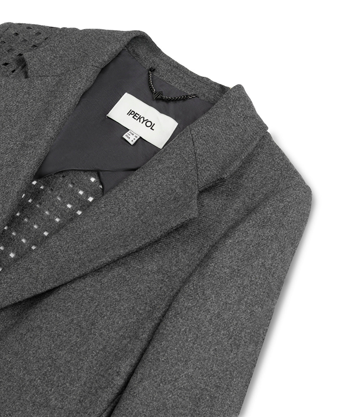 Cutout Blazer with Shoulder Pads