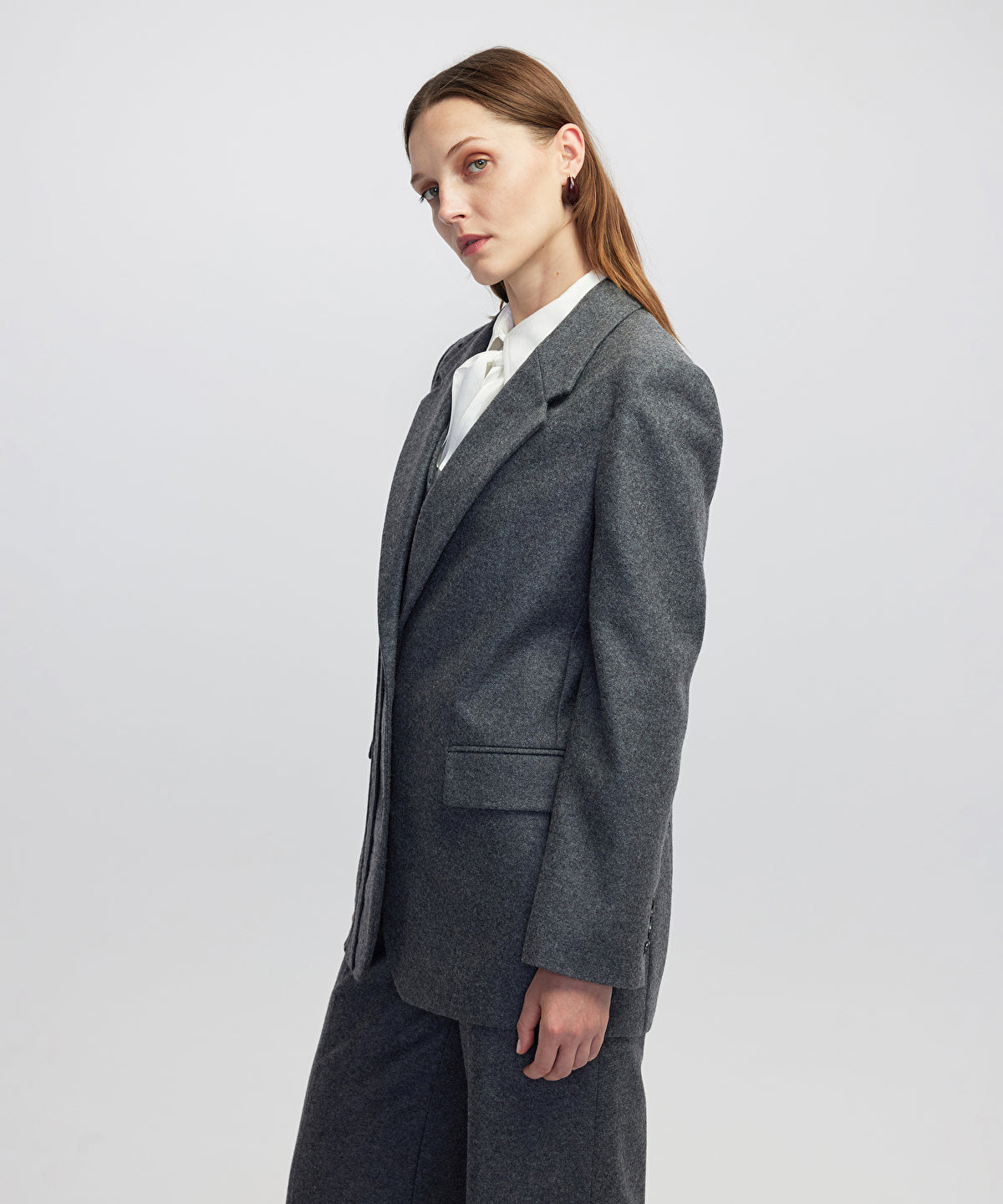 Cutout Blazer with Shoulder Pads