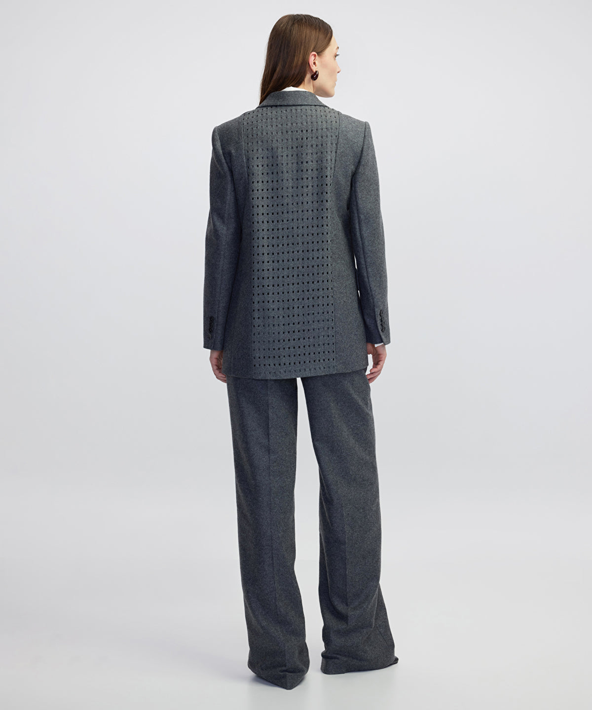 Cutout Blazer with Shoulder Pads