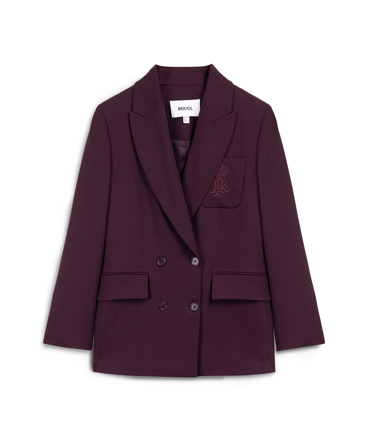 Monogram Crest Double-Breasted Blazer
