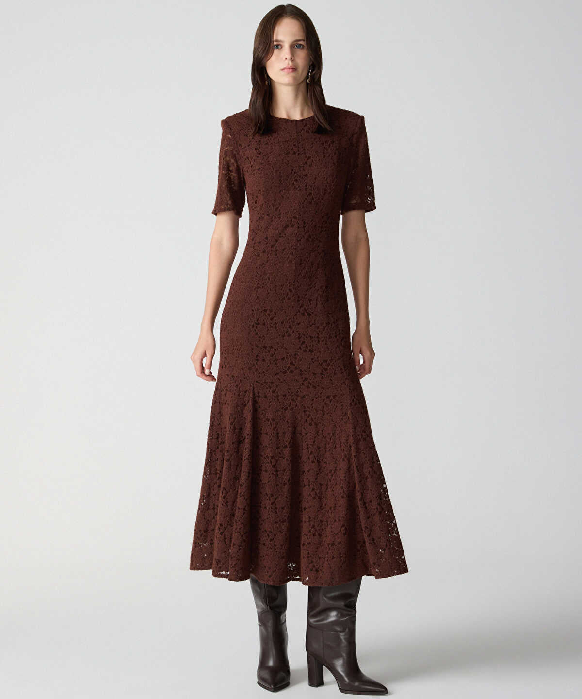 Lace Mermaid Midi Dress