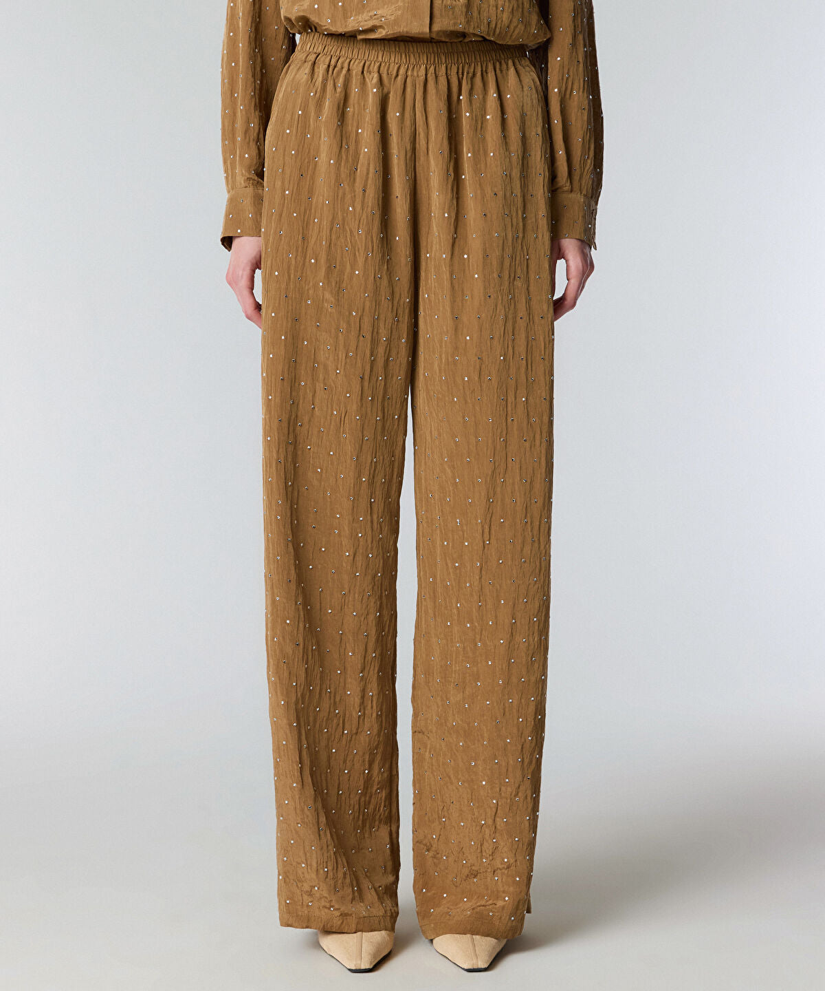 Rhinestone Embellished Trousers