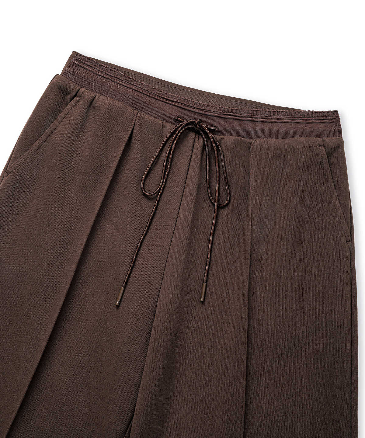 Contrast-Waist Drawstring Trousers