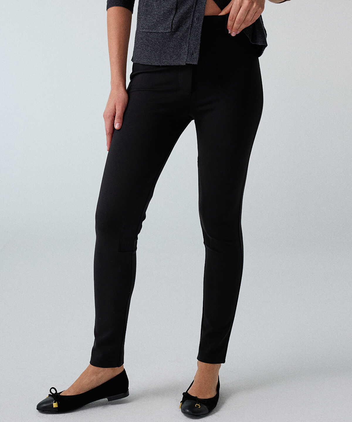 Mixed Media Skinny Trousers