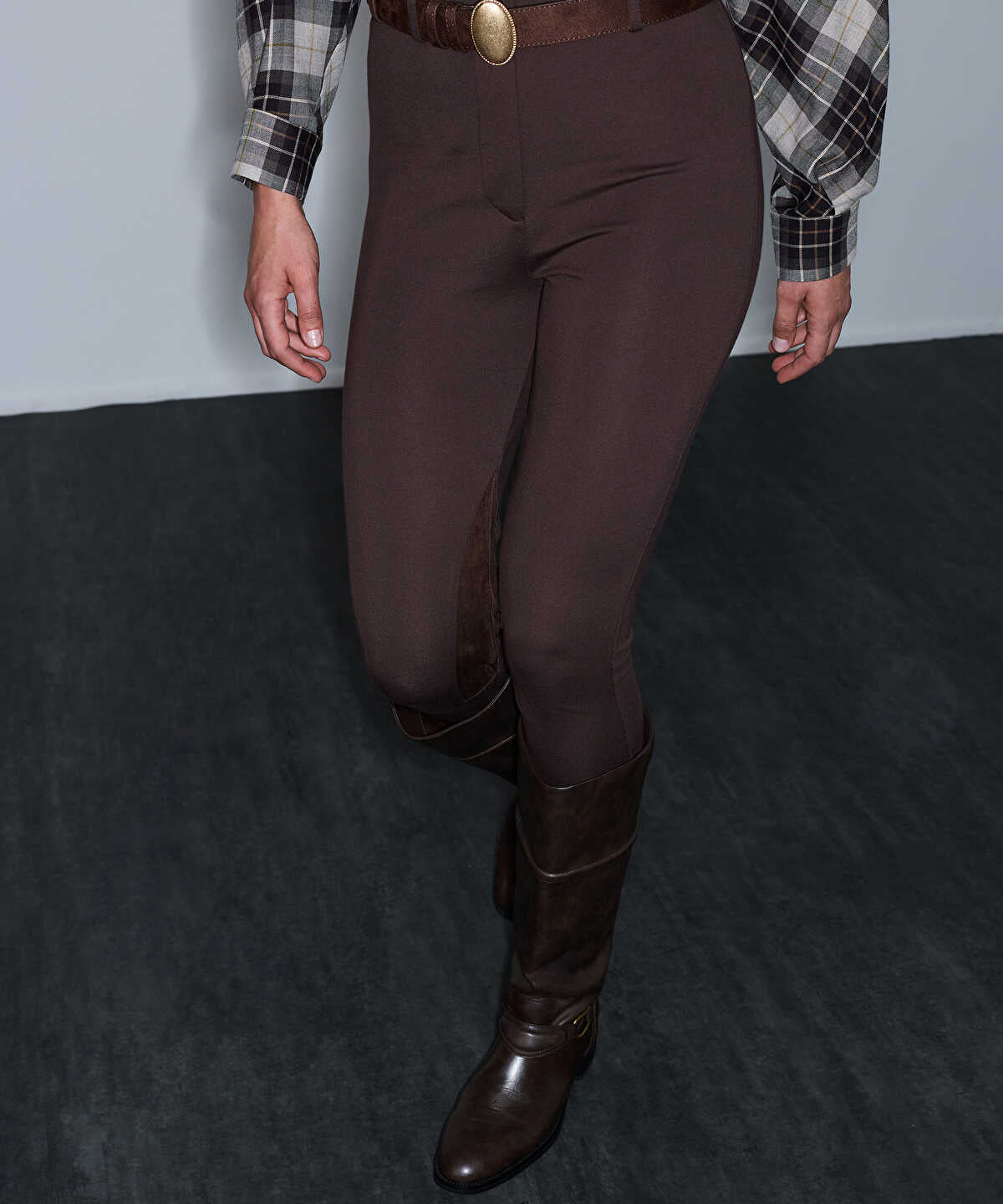 Mixed Media Skinny Trousers
